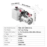 4 l hidraulinis energijos blokas, vieno veikimo, 12 V DC - Image 7