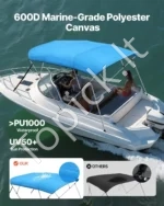4 lankų bimini stogas valčiai, 244 cm ilgio, vandenyno mėlynumo - Image 2