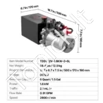 6 l hidraulinis energijos blokas, vieno veikimo, 12 V DC - Image 7
