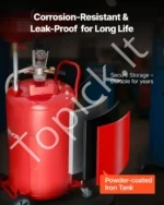 79,5 l talpos pneumatinis naudotos alyvos surinkimo įrenginys su reguliuojamo aukščio piltuvu - Image 5
