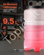 9,5 litrų talpos vakuuminis skysčių ištraukimo įrenginys su 150 cm žarna ir trimis 120 cm prailginimo vamzdžiais - Image 6