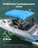 Atsarginis 4 lankų bimini stogo audinys valčiai, 244 cm ilgio, vandenyno mėlynumo - Image 2