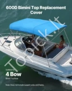 Atsarginis 4 lankų bimini stogo audinys valčiai, 244 cm ilgio, vandenyno mėlynumo - Image 2
