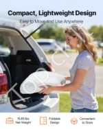Atsarginis stogo tentas automobiliui 3,6 x 6 m su šoninėmis sienelėmis, baltas - Image 7