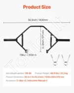 Atviras šešiakampis štangos grifas (Open Hex Bar), 50 mm, 226 kg apkrova - Image 7