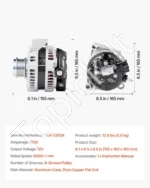 Automobilinis generatorius 12V 150A (skirtas Chevy Express ir GMC modeliams) - Image 7