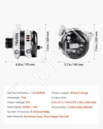 Automobilinis generatorius 12V 170A (skirtas Buick Enclave ir GMC Acadia) - Image 7