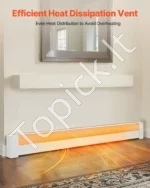Bazinės klasės plieninis grindjuostinio radiatoriaus gaubtas (1831 x 80 x 193 mm) - Image 4
