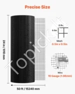 Cinkuoto plieno tinklas sodui ir aptvarams 61 cm x 15,2 m, 12,7 mm akučių dydis - Image 3