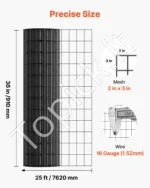 Cinkuoto plieno tinklas sodui ir aptvarams 91 cm x 7,62 m, 50,8 mm x 76,2 mm akučių dydis - Image 3