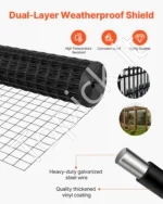 Cinkuoto plieno tinklas sodui ir aptvarams 91 cm x 7,62 m, 50,8 mm x 76,2 mm akučių dydis - Image 4