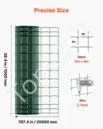 Cinkuoto plieno ūkinė tvora 1 m x 20 m, 101,6 mm x 101,6 mm akučių dydis - Image 3