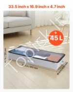 Daugiafunkcės daiktadėžės po lova 45L su permatomu dangčiu (2 vnt.), 850 x 430 x 120 mm - Image 3