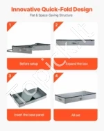 Daugiafunkcės daiktadėžės po lova 45L su permatomu dangčiu (2 vnt.), 850 x 430 x 120 mm - Image 6