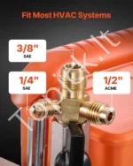 Dviejų pakopų vakuuminis siurblys oro kondicionieriams, 142 l/min (5 CFM) - Image 4
