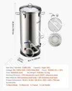 Elektrinė alaus virimo sistema, 30 l - Image 7