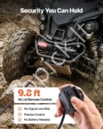 Elektrinė gervė 1587 kg, 12V ATV/UTV su sintetiniu trosu, 5,5 mm x 10 m, IP55 - Image 4