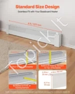 Elektrinio grindjuostinio šildytuvo priekinis dangtis (1211 mm) - Image 2