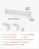 Elektrinio grindjuostinio šildytuvo priekinis dangtis (1211 mm) - Image 7