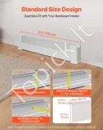 Elektrinio grindjuostinio šildytuvo priekinis dangtis (916 mm) - Image 2