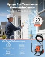 Elektrinis beoris dažų purkštuvas su vežimėliu 900 W, 3300 PSI – mobilus sprendimas dideliems dažymo projektams - Image 2