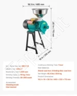 Elektrinis grūdų malūnas, 2200 W, 50 kg/val. našumo, pramoninis prieskonių maltuvas - Image 7