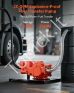 Elektrinis kuro perdavimo siurblys 230V, 76 l/min su skaitikliu ir automatiniu pistoletu - Image 2