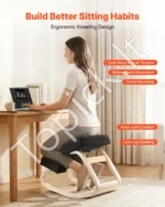 Ergonomiška klūpima kėdė (70,5 x 50 x 55,5 cm) – taisyklingai laikysenai ir nugaros skausmo mažinimui - Image 2