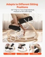 Ergonomiška klūpima kėdė (70,5 x 50 x 55,5 cm) – taisyklingai laikysenai ir nugaros skausmo mažinimui - Image 4
