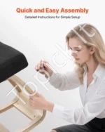 Ergonomiška klūpima kėdė (70,5 x 50 x 55,5 cm) – taisyklingai laikysenai ir nugaros skausmo mažinimui - Image 6