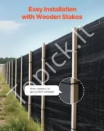 Erozijos kontrolės audinys (silt fence), 0,91 m x 152,4 m, pramoninės klasės polipropilenas - Image 5