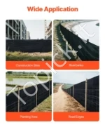 Erozijos kontrolės tvora su vielos tinkleliu, 0,6 m x 30,5 m, polipropileno audinys - Image 6