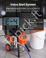 Galingas elektrinis beoris dažų purkštuvas su vežimėliu 1500 W, 3300 PSI – dideliems projektams - Image 3