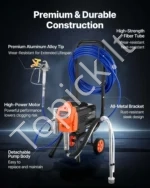 Galingas elektrinis beoris dažų purkštuvas su vežimėliu 1500 W, 3300 PSI – dideliems projektams - Image 6
