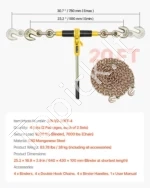 Grandinės įtempiklis su G80 grandine (10 mm x 6 m) - Image 7
