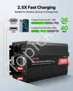 Grynosios sinusoidės inverteris 3500W (12V DC į 230V AC) - Image 5