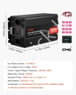 Grynosios sinusoidės inverteris 4000W (12V DC į 230V AC) - Image 7