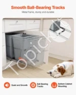 Ištraukiamas dvigubas šiukšliadėžių komplektas virtuvinei spintelei 25,5 L x 2 - Image 4