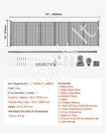 Ištraukiami apsauginiai varteliai vaikams ir augintiniams, 2800 mm pločio ir 870 mm aukščio, pilkos spalvos - Image 6
