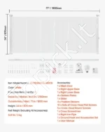 Ištraukiami apsauginiai varteliai vaikams ir naminiams gyvūnams, 870 mm x 1800 mm, pilnas komplektas - Image 7