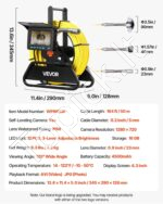 Kanalizacijos tikrinimo kamera su 50 m kabeliu ir savaime išsilyginančia funkcija - Image 7