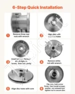Ketaus malimo diskai elektriniam grūdų malūnui, 150 mm, 2 vnt. - Image 5