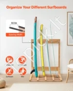 Laisvai pastatomas medinis stendas banglentėms (4 pakopų) - Image 2
