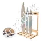 Laisvai pastatomas medinis stendas banglentėms (4 pakopų) - Image 6