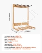 Laisvai pastatomas medinis stendas banglentėms (4 pakopų) - Image 7