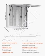 Maisto vagonėlio aptarnavimo langas, 943 x 943 x 110 mm - Image 7