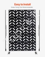 Metalinė lauko privatumo sienelė 120 x 183 cm – stilinga sodo pertvara - Image 5