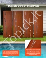 Metalinė lauko privatumo sienelė 50 x 160 cm – elegantiška sodo pertvara - Image 4