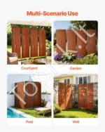 Metalinė lauko privatumo sienelė 50 x 160 cm – elegantiška sodo pertvara - Image 6