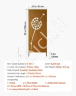 Metalinė lauko privatumo sienelė 60 x 158 cm – stilinga sodo pertvara - Image 7